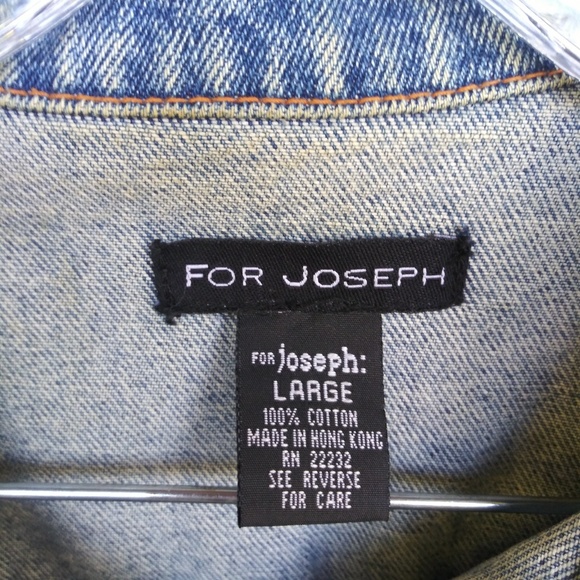 For Joseph Blue Denim Trucker Jacket Cotton Large - Picture 7 of 7